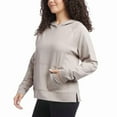 thumbnail image 2 of Danskin Women's Long Sleeve Melange Hoodie Pullover with Kangaroo Pocket (Beige/Small), 2 of 3