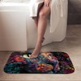 thumbnail image 4 of 1pc Colorful Cat with Flowers Absorbent Non-Slip Bathroom Thickened Flannel Rug Decor,Soft,Quick Drying,Suitable For Indoor/outdoor Use,Bathrooms,Bedrooms,Kitchens,Terrace,Laundry Rooms,16"x24", 4 of 9