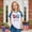 Blue 7, variant on Toddler 4Th Of July Outfit Kids Fashion American Flag Printed Tees Boys Girls Cute Round Neck Short Sleeve Top Blue 4-5 Years