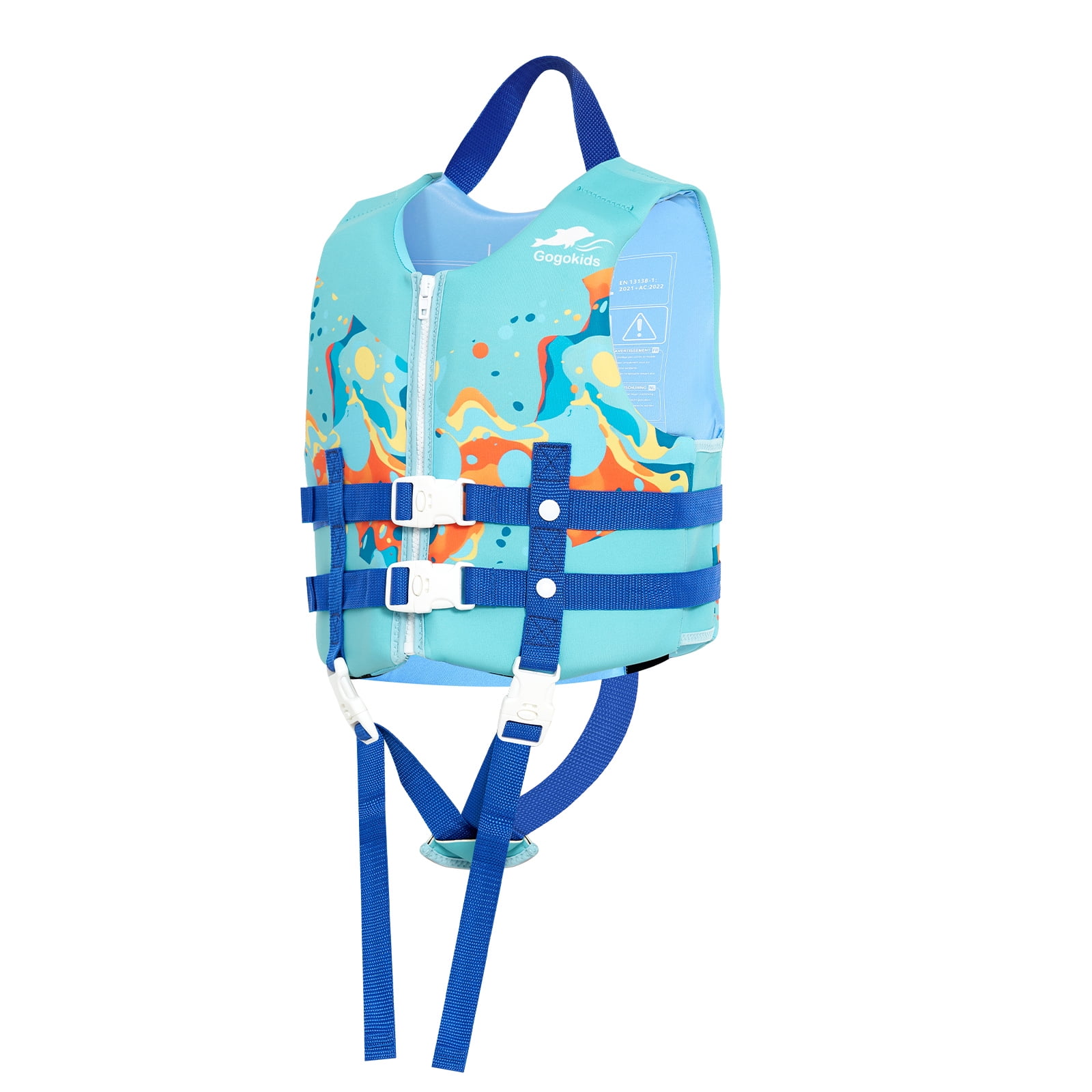 Gogokids Kids Life Jacket Swim Vest with Adjustable Safety Strap,Toddler Float Jacket Boys and Girls Float Swimsuit Buoyancy Swimwear