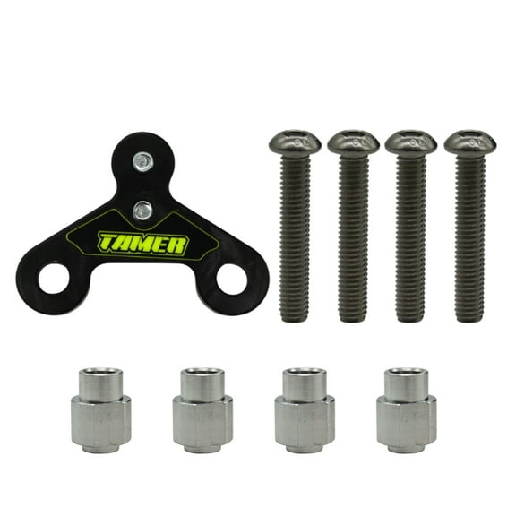 Tamer MX FGB-404 Fork Guard Bracket – Black CNC Aluminum Dirt Bike Holeshot Device Reinforcement – Strengthens Fork Guard Mounting – Patented Design – Made in USA for Motocross & Off-Road