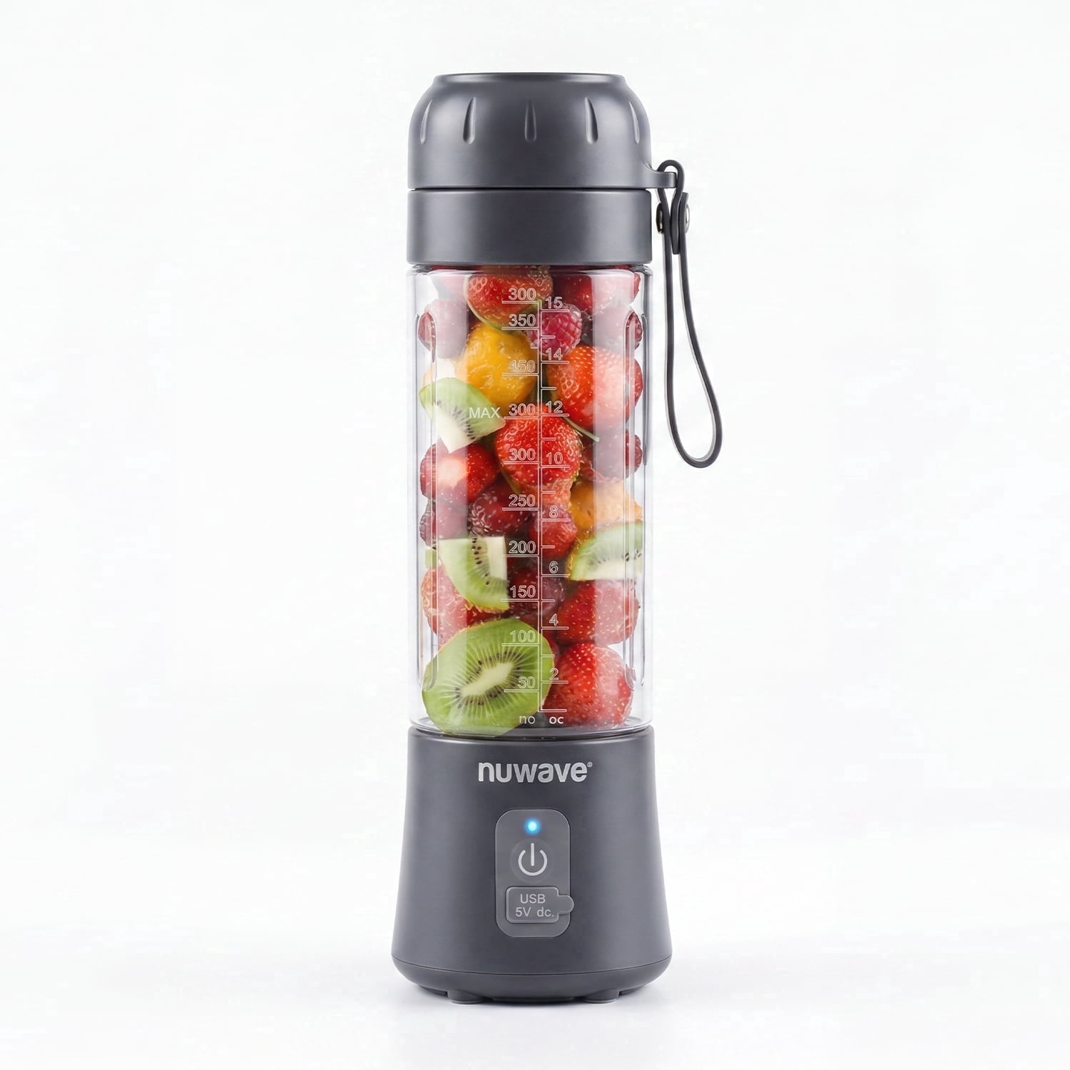 Nuwave 18 oz Portable Blender for Shakes and Smoothies with 6-Piece-Blade for Crushing Ice and Fruit