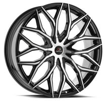 CAVALLO CLV-37 24X9 5X115  18ET 78.1CB GLOSS BLACK & MACHINED WHEEL