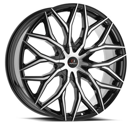 Cavallo CLV-37 26x9.5 Blank 5x/6x +18 Cb 78.1 Gloss Black & Machined