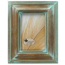 4x6 Weathered Wood With Verdigris Wash Picture Frame
