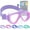 04-Purple Pink, variant on Vvinca Swim Goggles with Nose Cover, Kids Snorkel Diving Mask Fabric Strap Wide View Anti-Fog/UV Pool Swimming Goggles for Kids 3-14