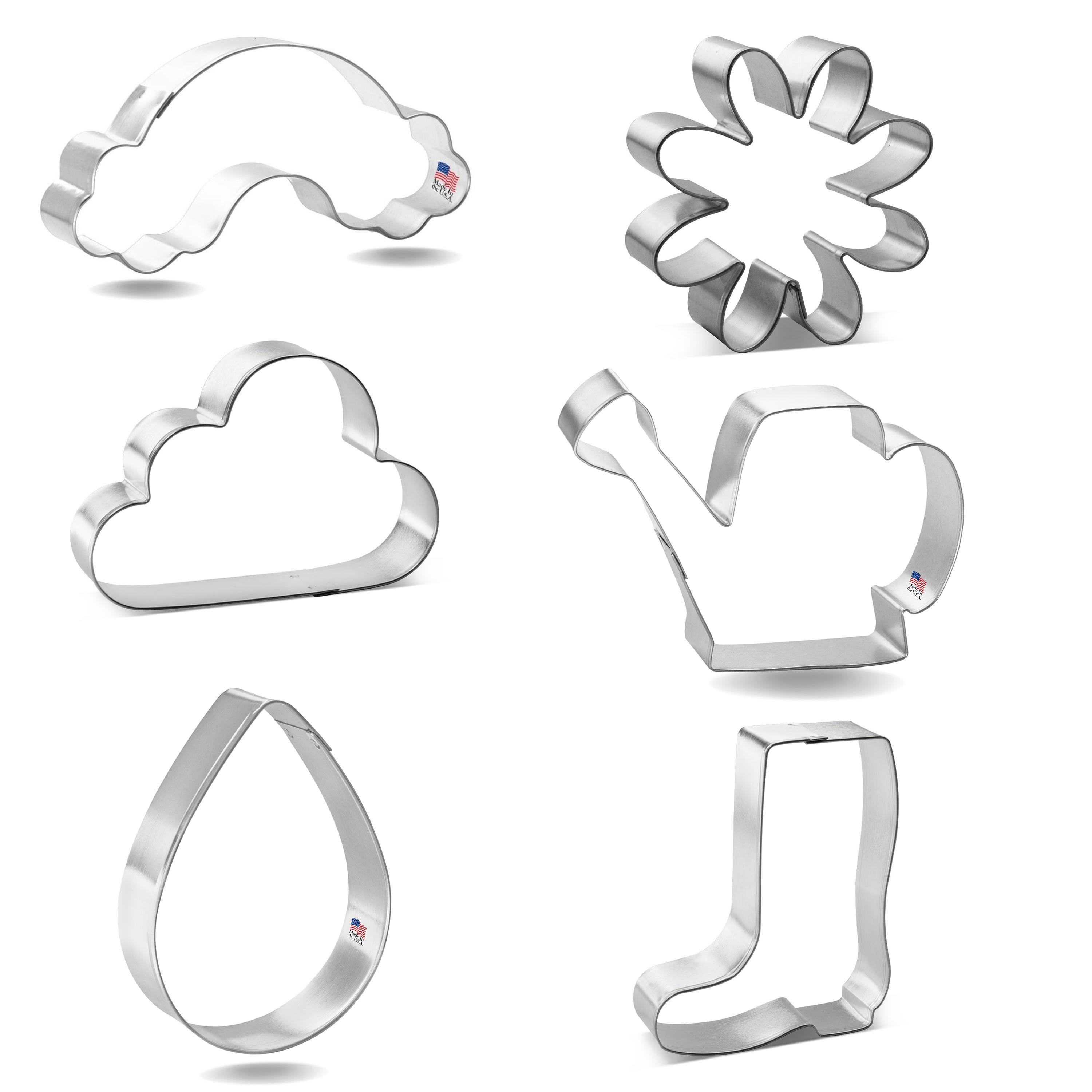 Spring Cookie Cutter Set 6 Pc - Foose Cookie Cutters - USA Tin Plated Steel