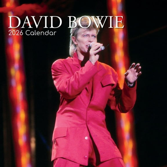 Gifted Stationery Co, David Bowie 2026 Wall Calendar, 12'' X 12'', 16-Month Calendar with Stapled Binding