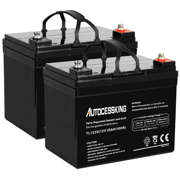 Autocessking 12V 35 Ah Deep Cycle Sealed Battery for Electric Wheelchair (2-pack)
