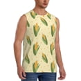 thumbnail image 2 of Daiia Yellow Corn Printed Men's Tank Tops,Casual Soft Sleeveless Gym Muscle Shirts Bodybuilding Tee-Small, 2 of 8