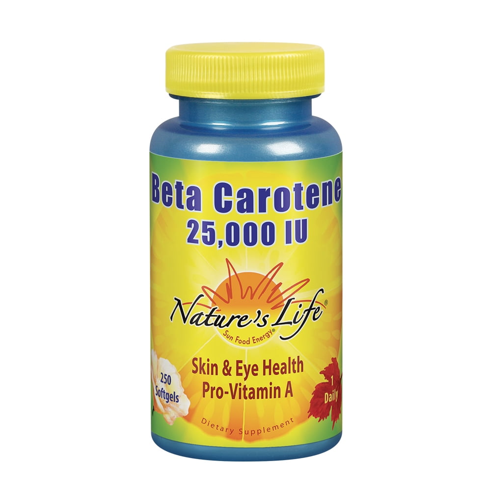 Nature's Life Beta Carotene 25,000 IU Helps Support Healthy Immune