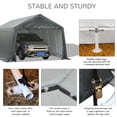thumbnail image 5 of Homiyad 12x20 Carport Canopy, Heavy-Duty Waterproof Shelter, Reliable Protection for Vehicles, 5 of 8