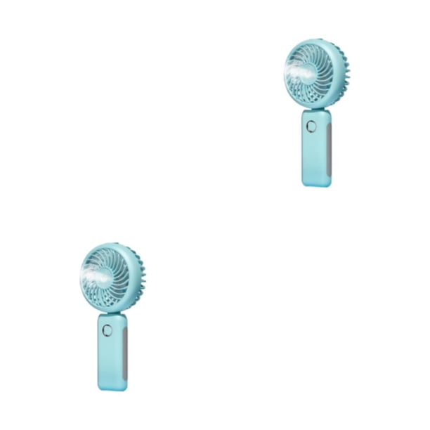Ventilador de mano eléctrico USB Bewildely 2piezas Azul/Nebulización/Abanico