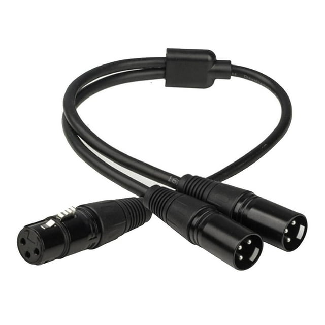 Toma XLR de para Cables de sonido Adaptadores Divisor Y de 2 Hombres