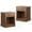 Brown, variant on Gymax 2PCS Nightstand with Drawer and Shelf Rustic Wooden Bedside Table Bedroom Natural