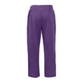 thumbnail image 6 of Zimjoy Wide Leg Sweatpants for Men Drawstring Open Bottom Baggy Sweatpants Joggers Cotton Loose Lounge Sweat Pants with Pockets Purple M, 6 of 6
