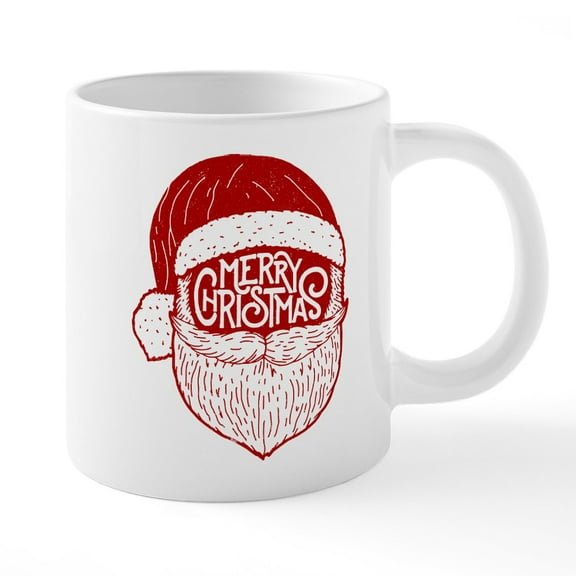 CafePress - Merry Christmas Santa - 20 Oz White Ceramic Mega Mug