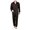 Black, variant on Odeerbi Pajamas Sets for Men Nightgowns Solid Casual Long Sleeve Pajama Trousers With Pockets Button Closure Black
