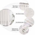 thumbnail image 6 of Farmhouse Beige White Striped Waterproof Fabric Shower Curtain,Modern Stripes Waterproof Fabric Shower Curtain for Bathroom Curtains Bathtubs Hotel Shower Curtains with 12 Hooks Standard 60x72, 6 of 8