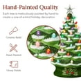 thumbnail image 3 of Best Choice Products 24in X-Large Pre-Lit Ceramic Christmas Tree Decor w/ 74 Multicolor Bulbs, LED Light - Flocked/Green, 3 of 8