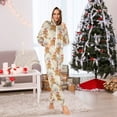 thumbnail image 5 of joogoo Gingerbread Man Snowflake Bell Pattern Unisex Adults Onesies Pajamas Jumpsuits L, 5 of 7