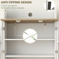 thumbnail image 2 of 66.5" Freestanding Pantry Cabinet, Kitchen Storage With 8 Door Shelves And , Adjustable Shelves, White For Dining Cabinet Kitchen,, 2 of 6