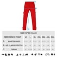 thumbnail image 5 of Zusmen Mens Fleece Cargo Sweatpants Multi-pocket Loose Casual M-5XL Tall And Big Size(Red XXL), 5 of 5