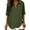 Army Green #1, variant on WULMLEO Women Cotton Linen Tops Casual Summer Short Sleeve Oversized T Shirts Collared V Neck Loose Blouses with Curved Hem Orange M
