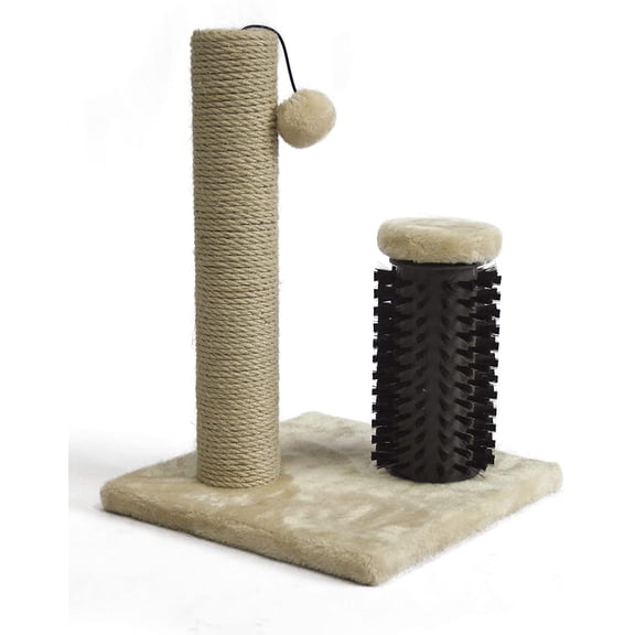 Basics Cat Scratcher - Indoor Classic Single Cat & Kittens Scratching Post with Sisal Rope,Large (35.4"H) - Brown