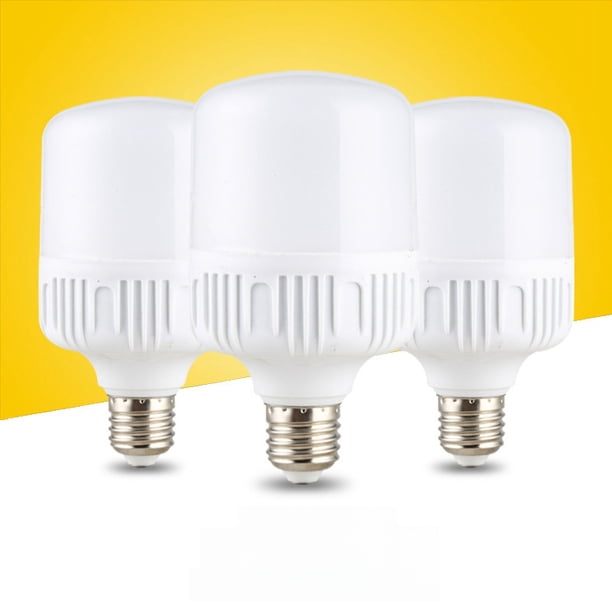 Bombilla LED de plástico de luz blanca amarilla, bombilla LED E27/B22, bombilla de bajo consumo, bombilla Gao Fushuai, sin control remoto