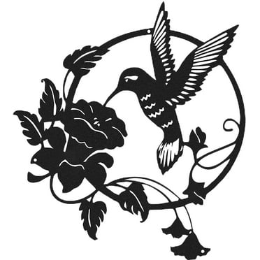 NETSENG Round Metal Hummingbird Silhouette Wall Decoration,metal Wall Decor Tree Art Metal Bird Garden Wall Art Signs,for Bedroom Living Room Office Corridor