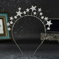 thumbnail image 4 of UJNDER 3D Star Pearl Headband Alloy Five Pointed Star Hair Accessory for Special Celebrations Silver, 4 of 4