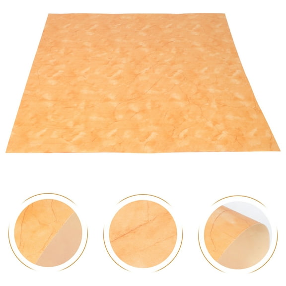 Toyvian Brown Lamp Shade Material PVC Film Sheet Fireproof Paper for Table and Ceiling Lamps