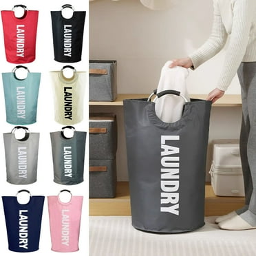 Holloyiver Large Laundry Basket, 115L Collapsible Oxford Fabric Laundry Hamper, Foldable Clothes Bag with Handles Waterproof Washing Bin Portable Dirty Clothes Basket for College Dorm, Home