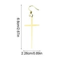 thumbnail image 2 of WILLBEST Paquete De Aretes Mujer Haiaiso 3 Pares De Pendientes De Acero Inoxidable Clásicos De Oro Rosa, Oro, Plata, Pendientes Colgantes, Joyería Minimalista Para Mujer, 2 of 5