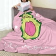 thumbnail image 6 of Pofeuu Cute Avocado Print Ultra-Soft Micro Fleece Blanket,for Bed Or Sofa,All Season Throw Blankets Flannel Blanket-60"x50", 6 of 7