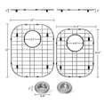 thumbnail image 2 of Paquete De 2 Protectores De Fregadero Para Fregadero De Cocina De 13 "X 16" Y 11,2 "X 14,5" Rejilla De Fregadero De Acero Inoxidable Para La Parte Inferior Del Fregadero Protector De Fregadero De Meta, 2 of 5