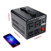 LVYUAN 1500 Watts Voltage Converter 110V to 220V / 220V to 110V Power Converter Step Up & Down Transformer