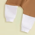thumbnail image 4 of TOWED22 Toddler Baby Boys Fall Winter Clothes Set Long Sleeve Sweatshirt and Pants Outfit 2 Piece Casual Clothing(Khaki,12-18 M), 4 of 6