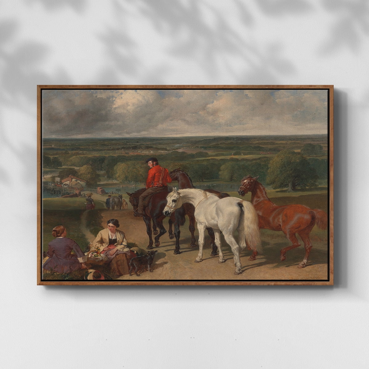Vintage Animal Print-XLVII By Wexford Home Framed in Walnut Wood Gallery Wrapped Canvas 27 in. x 41 in.