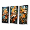 thumbnail image 3 of Designart "Tropical Tangle Orange Blue painting III" Abstract Collages Framed Wall Art Set Of 3 - Multi-Color Collages Frame Gallery Wall Set For Home Decor, 3 of 6