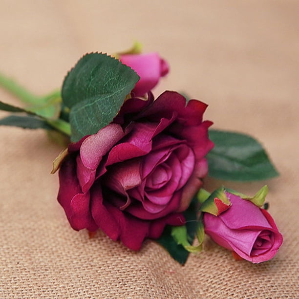 Naiovety Ramo de rosas artificiales, flores falsas de seda para decoración del hogar, fiesta de boda Decoración No.03