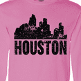 thumbnail image 4 of Inktastic Houston Skyline Grunge Long Sleeve T-Shirt, 4 of 5