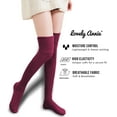 thumbnail image 6 of Lovely Annie Women's 3 Pairs Incredible Thigh High Cotton Socks. Durable And Super Soft For Everyday Relaxed Feet Size UK 2-6 A1025(Wine), 6 of 9