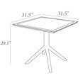 thumbnail image 7 of Luxury Commercial Living 3-Piece Dark Gray Patio Bistro Set with Square Table 32", 7 of 7