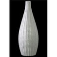 thumbnail image 1 of Urban Trends Collection 21461 Ceramic Round Vase with Round Lip Pimpled Design & Rounded Bottom, Matte & White, 1 of 2