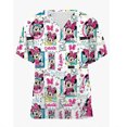 thumbnail image 4 of Tops para mujer, para enfermeras, de Disney, con dibujos de Mickey Mouse, cuello en V, camisetas de trabajo, túnica con estampado de Minnie, ropa de trabajo para cuidadores, 4 of 5