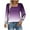 Purple, variant on Scyoekwg Elegant Blouses for Women Long Sleeve Square Neck Top Fall Fashion Gradient Graphic Tops Casual Stretchy Pullover (Black,L)