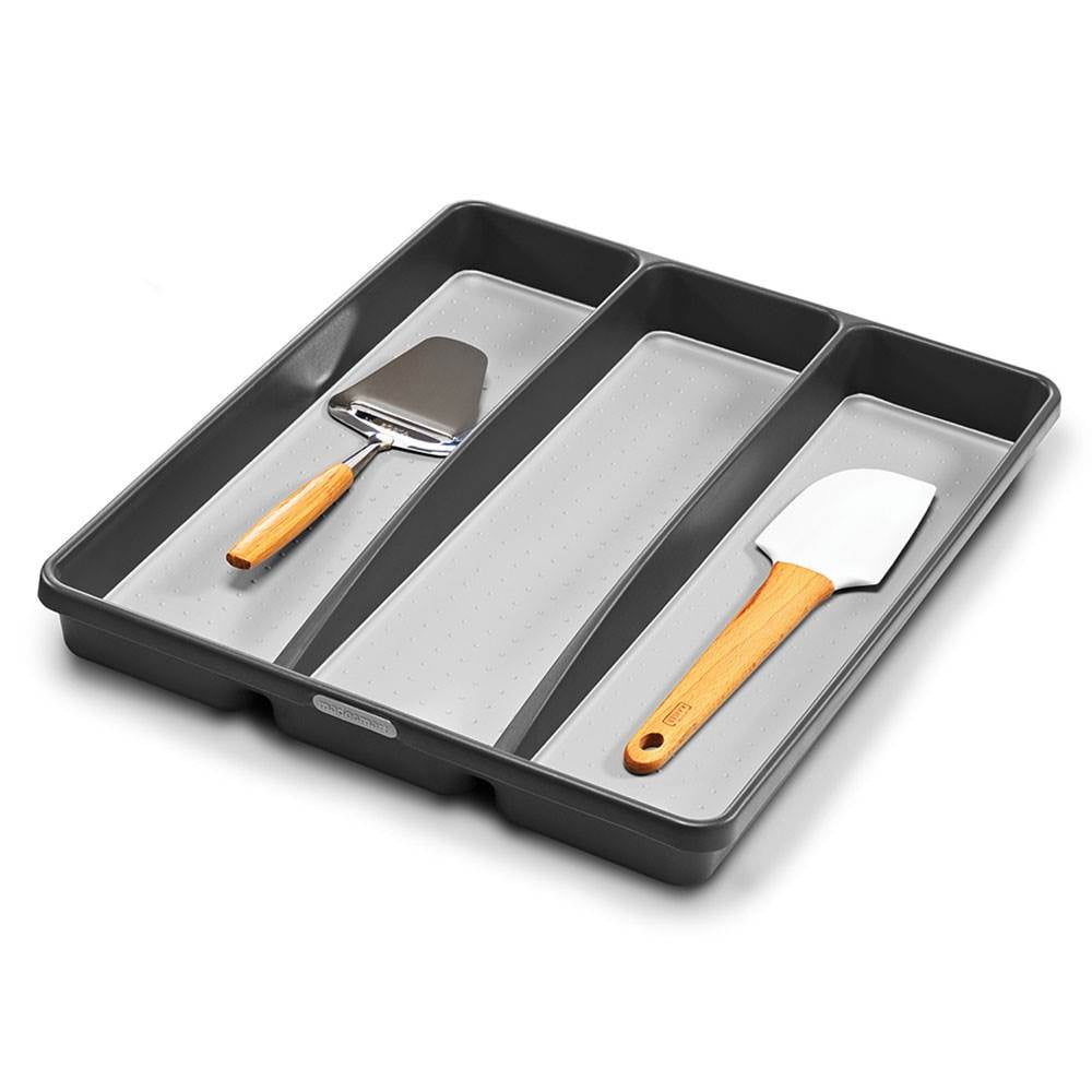 MadeSmart Large Kitchen 3 Compartment Utensil Tray Drawer Organizer