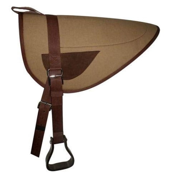 Showman Brown Canvas Top Bareback Saddle Pad